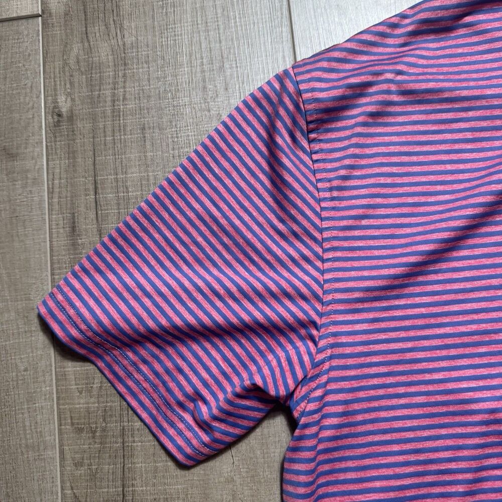 Southern Tide Brrr Men’s M Performance Pink Blue Golf Short Sleeve Polo Shirt - Picture 9 of 9